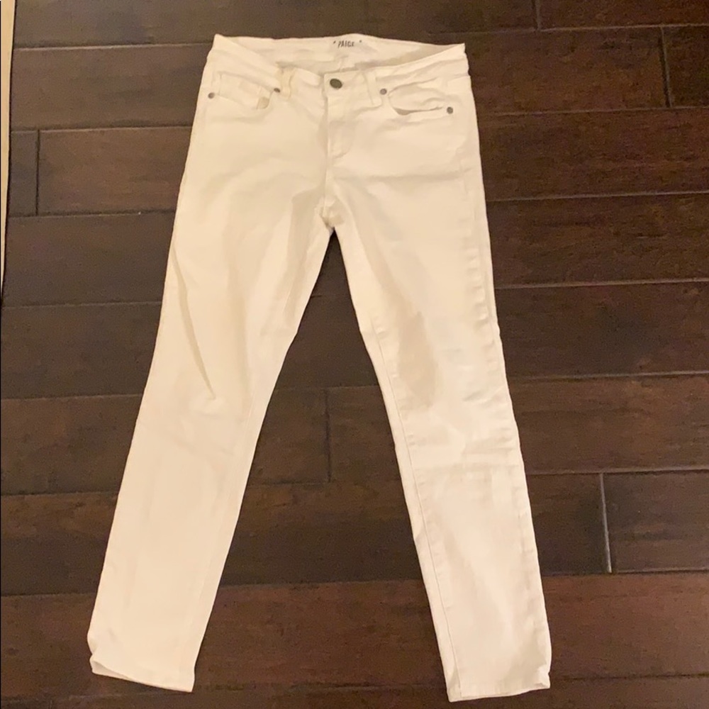 Cropped White Paige jeans